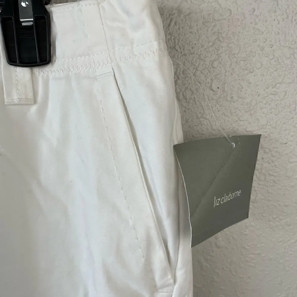 NWT Liz Claiborne White Sloan Pants Size 10 - Picture 3 of 10